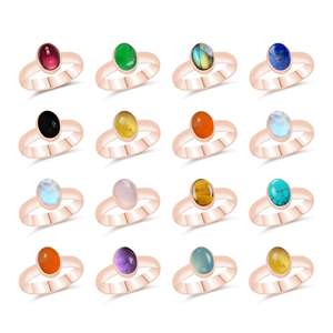 Southwest Handmade Trendy Natural <b>Stone</b> Multi <b>Stone</b> Adjustable Unisex Ring HOT Selling Rings Gemstone Ring Multicolored - Product Image 4