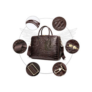 Sac à ordinateur portable en cuir véritable pour les voyages, les documents, les appareils et les fournitures - Travail et usage quotidien - Product Image 2