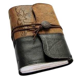 Diario de Cuero Genuino Premium con Papel Reciclado, Diseño Vintage, Cuaderno Ligero y Portátil para Escritura Diaria - Product Image 1