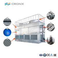 Condenseur évaporatif carré résistant à la corrosion pour fréon et ammoniac, capacité 1200 kW, évaporateurs
