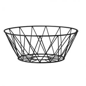 Organisateur de cuisine, panier de rangement pour fruits frais en fil de fer, couleur noire, panier et récipient à fruits à prix raisonnable - Product Image 2