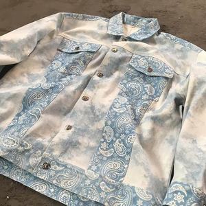Unisex Casual Paisley Print Tracksuit Set Full Sleeve Button Up Shirt and <b>Pants</b> Lightweight Cotton Summer Wear for Adults - Product Image 3