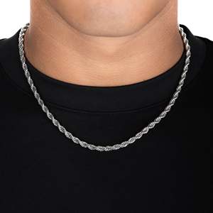 925 Sterling Silver Cuban <b>Chain</b> Hiphop Style Necklace Classic Unisex Everyday Wear - Product Image 1