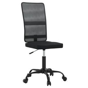 Chaise de bureau en tissu maillé noir 100% polyester avec structure en métal et contreplaqué, confortable et élégante - Product Image 2