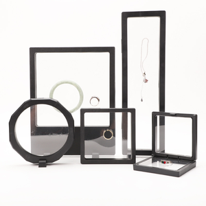 Boîte rigide transparente anti-oxydation haut de gamme avec support flottant 3D pour boucles d'oreilles et bijoux, doublée d'éponge - Product Image 6