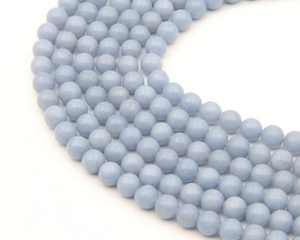 Lot en gros de perles de bijoux certifiées, non traitées, en pierres précieuses naturelles, bleu ange, rondes, facettées et calibrées - Product Image 6