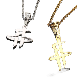 Best Price <b>Silver</b> Plated Houston Rockets Pendant With Ruby Rhinestones Micro Pave Iced Out Hip Hop Jewelry Unisex Letter R <b>Charm</b> - Product Image 4