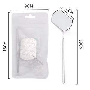 Portable Long-Handle Steel & Stainless Steel Eyelash Extension Inspection Eye Lash <b>Mirror</b> Heart-Shaped <b>Makeup</b> Tool - Product Image 1