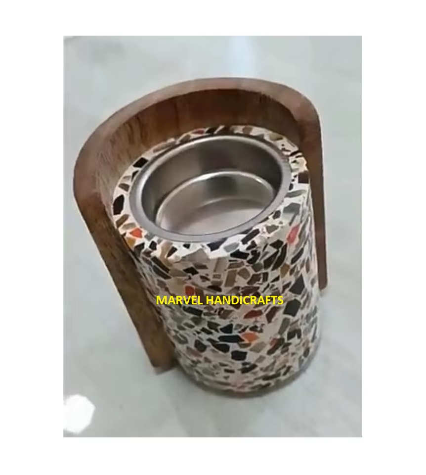 Multicolor with Natural Wood Finish