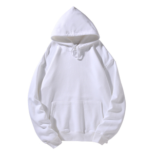 Pull-over décontracté unisexe personnalisé avec logo, en coton biologique épais de haute qualité, sans cordon, avec poche, vente en gros - Product Image 3
