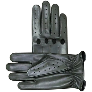 Gants en cuir bleus tricotés, longueur poignet, thermiques, respirants, écologiques, pour toutes les saisons, usage quotidien, style rétro, pour le vélo, compatibles écran tactile, sport - Product Image 2