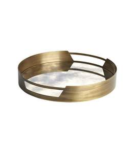 Luxury Metal And <b>Mirror</b> Tray For Wedding Table Decoration Centerpiece With Elegant Design And High Quality Materials - Product Image 1