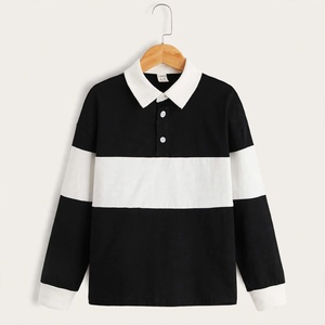 Polo de Manga Larga para Hombre, Marca Personalizada, Diseño Casual con Bloques de Color, Cuello Camisero, Algodón Transpirable, de BD - Product Image 1