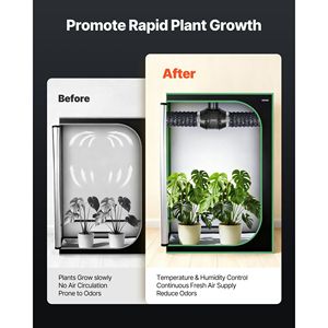 Ventilador de conducto en línea silencioso de 6 pulgadas, 380 CFM, potente motor de CA, ventilación para carpas de cultivo interiores, sótanos e industria - Product Image 2