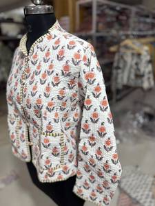 Veste matelassée en coton pour femme, imprimé animal, col en V, manches longues, printemps, fermeture à bouton unique, longueur standard, CADEAU POUR ELLE - Product Image 3