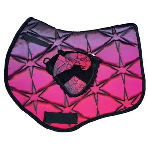 Conjunto de sillín de estrella azul, almohadilla de silla de sublimación con cordón azul, forro de bambú de relleno de poliéster - Product Image 4