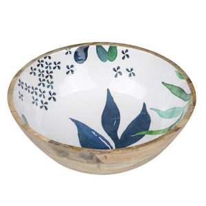 Decorative Art Wooden Bowl Enamel Lining Gold Star Details Luxury Eco-Friendly Design for Ramadan <b>Eid</b> Celebrations Party <b>Gifting</b> - Product Image 4