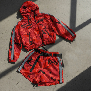 Conjunto de Chándal de 2 Piezas para Mujer, Estilo Y2K, Chaqueta Cortavientos con Cremallera y Pantalones Cortos, Personalizable con Logotipo, de Fabricante de Ropa 2026 - Product Image 2