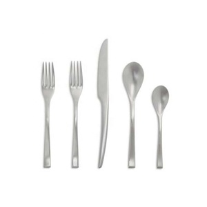 Flat Handle Silver Plated Stainless Steel Cutlery <b>Set</b> for Back to School-Includes <b>Forks</b> <b>Spoons</b> Knives Tableware - Product Image 4