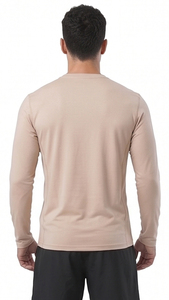 T-shirt de compression à manches longues personnalisé pour hommes, coupe ajustée, pour la musculation, l'entraînement et le yoga – Vente en gros - Product Image 3