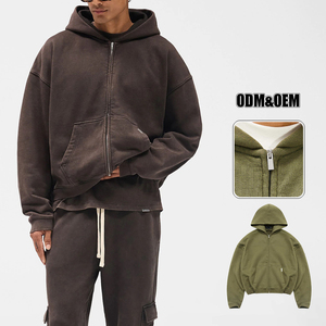 Sudadera con Capucha Corta Informal para Hombre, Sudadera Holgada de Gran Tamaño, Estilo Hip Hop Urbano, Prenda Superior para la Calle - Product Image 2