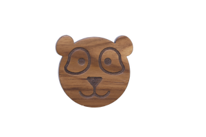 Natural Wooden Decorative Knob Handles <b>Bear</b> <b>Flower</b> Star Football Designs Kids Cabinet Hardware - Product Image 3
