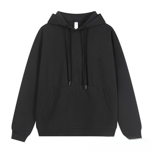 Sudadera con Capucha Extra Grande para Hombre, de Felpa, Color Marrón Sólido, de Algodón, Informal, para Otoño - Product Image 4