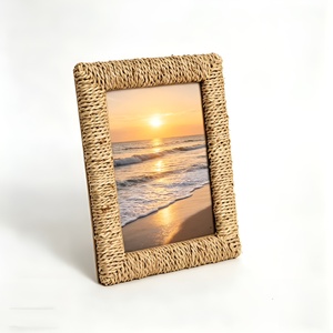 Sea grass photo <b>frame</b> natural seagrass <b>picture</b> <b>frames</b> <b>vintage</b> statement piece for home display - Product Image 2