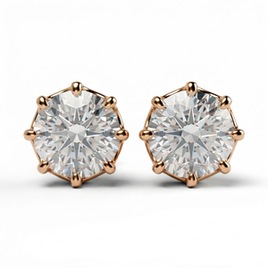 Bijoux Lilaba Enterprise, diamant de laboratoire taille brillant rond en or rose 14 carats, certifié IGI, clarté F VVS2, prix de gros - Product Image 1