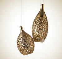 Vase en or minimaliste contemporain, texture sculpturale, ensemble de décoration artistique, commande en gros