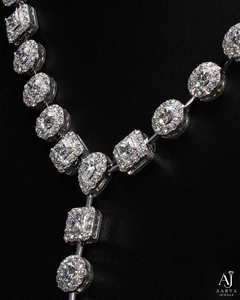 10k Gold Plated Vintage Moissanite <b>Necklace</b> Y Shape Round and Square Stone Inlaid <b>Long</b> Chain Jewelry for Wedding Party Gift - Product Image 5