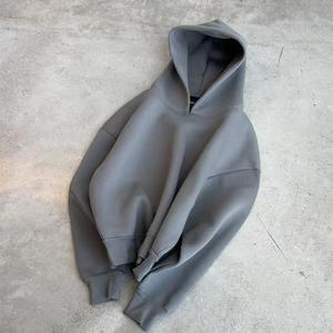 Hoodies personnalisés tendance 360 g/m² pour hommes et femmes, en molleton de coton épais, coupe oversize courte avec design carré - Product Image 4