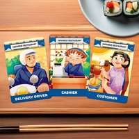 Jeu de cartes familial classique Les 7 Familles (Jeu Des 7 Familles) - Série Restaurant Marque ROYAL 42 cartes 58x88mm Vernis à base d'eau