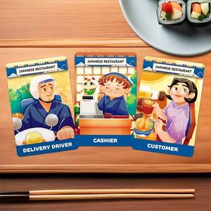 Jeu de cartes familial classique Les 7 Familles (Jeu Des 7 Familles) - Série Restaurant Marque ROYAL 42 cartes 58x88mm Vernis à base d'eau - Product Image 6