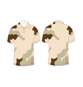 เสื้อโปโลลายพรางทะเลทรายสำหรับผู้ชายแขนสั้นเสื้อยืดกอล์ฟพิมพ์ลายลำลอง - Product Image 6