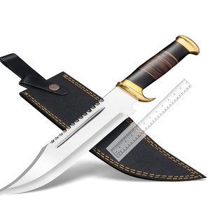 Cuchillo Bowie de Caza de Hoja Fija de 15 Pulgadas con Punta D2, Grado Industrial, BA ENTERPRISES BA-187, Hecho a Mano y Personalizado, con Funda, 1 Año de Garantía - Product Image 1