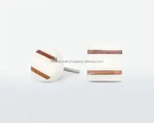 Modern Design Round <b>Wooden</b> <b>Drawer</b> Knob Resin Wood Cabinet Pulls <b>Handles</b> Hardware for <b>Drawer</b> Wardrobe Dresser - Product Image 1