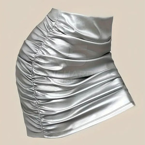 Jupe midi décontractée en cuir véritable pour femmes, taille haute, style crayon, élégante, design moderne et stylé - Product Image 4