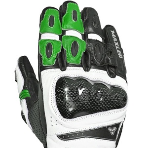 Gants de moto personnalisés pour hommes en cuir de mouton, respirants, imperméables, coupe-vent, compatibles écran tactile, pour l'été et le sport - Product Image 5