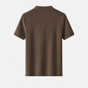 เสื้อโปโลผู้ชายคุณภาพสูง คลาสสิก สีพื้น ผ้าถัก เนื้อสัมผัสนุ่มสบาย คอปกเล็ก แขนสั้น สวมใส่สบายๆ - Product Image 4