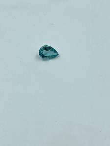 Anillo de Alta Calidad con Cristal de Zambia, Gema Azul, Corte Pera, con Engaste de Bisel, Moderno - Product Image 5