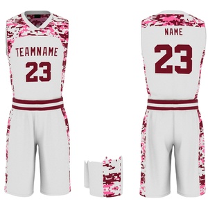 Tenue de basketball personnalisée pour hommes, dernier design, vêtements de sport en polyester, unisexe, grande taille, respirant, kit d'été - Product Image 4