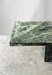 Mesa de Centro de Mármol Verde Moderna y Duradera, Personalizable, Rectangular, Mueble de Piedra, Más Vendida - Product Image 2