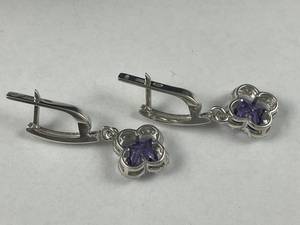 Nikhil Gems NG-033 925 Sterling Silver Handmade Drop <b>Earrings</b> Natural Stone Trendy Elegant Fine Jewelry for Women Wholesale - Product Image 3