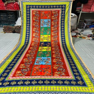 Châle en soie fait main indien pakistanais de luxe pour femmes travail de miroir lourd brodé écharpe ethnique prix de vente entier - Product Image 2