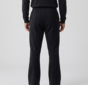 Pantalon de survêtement vintage en lin/coton noir pour homme, imperméable, taille élastique, poches latérales, décontracté, pour l'automne - Product Image 6