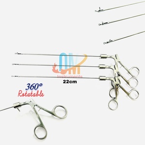 Instruments ORL : Micro-pince laryngée rotative à 360 degrés avec canal d'irrigation, mâchoire en forme de cœur, en acier inoxydable de qualité médicale - Product Image 6