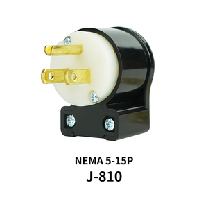 สินค้าขายดีปี 2026 ปลั๊กไฟ NEMA 5-15P แบบมุมฉาก สำหรับเชื่อมต่อไฟฟ้าหลังเฟอร์นิเจอร์ - Product Image 1