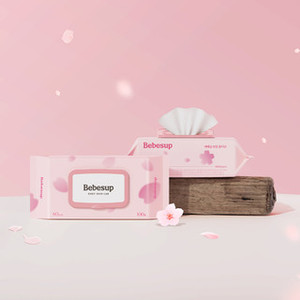 Cherry Blossom Bebe Forest para toallitas húmedas de agua 100-Paquete de hojas para el cuidado del fondo del bebé - Product Image 1