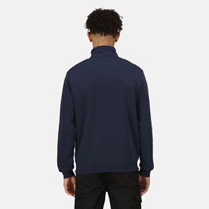 Men's Burgundy <b>Quarter</b> <b>Zip</b> Knitted Pullover <b>Sweater</b> Regular Sleeve Fleece Sweatshirt for Autumn Winter - Product Image 3
